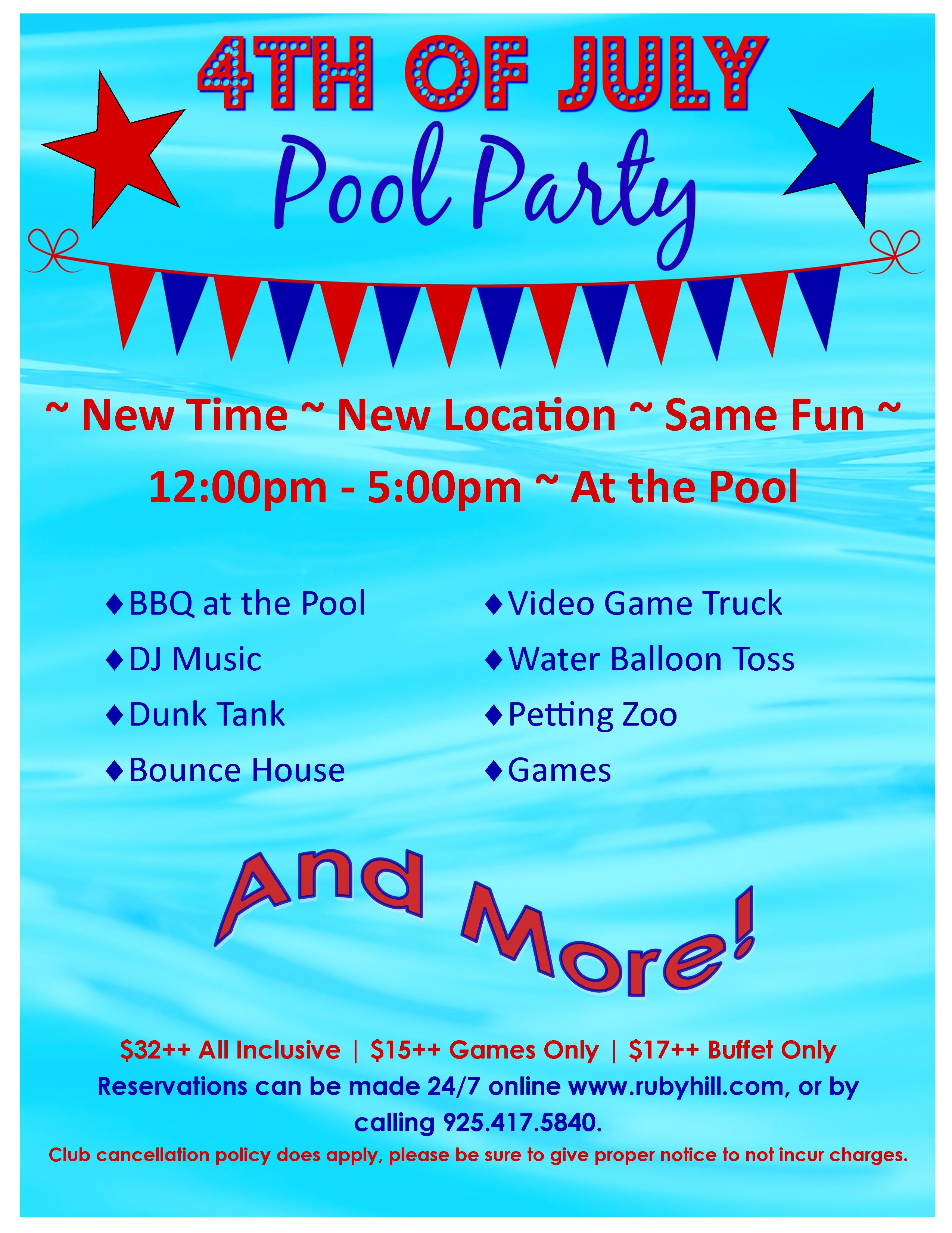 4th of July Pool Party The Club at Ruby Hill 20160704